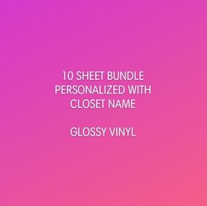 10 Sheet Personalized Bundle / Glossy [Price Firm]